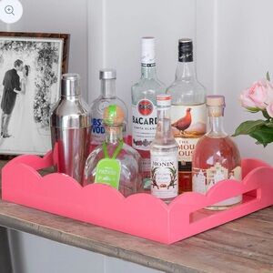 Addison Ross Pink Scalloped Edge Tray